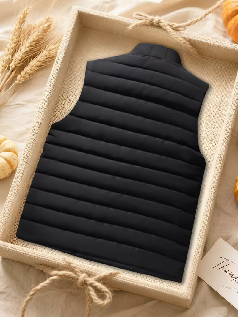 Cariova Mode | Men’s Quilted Vest with Zipper Pockets