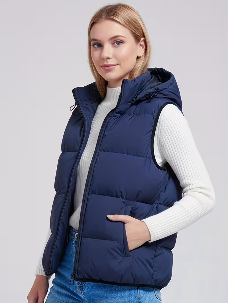 Cariova Mode | Women's Hooded Sleeveless Gilet