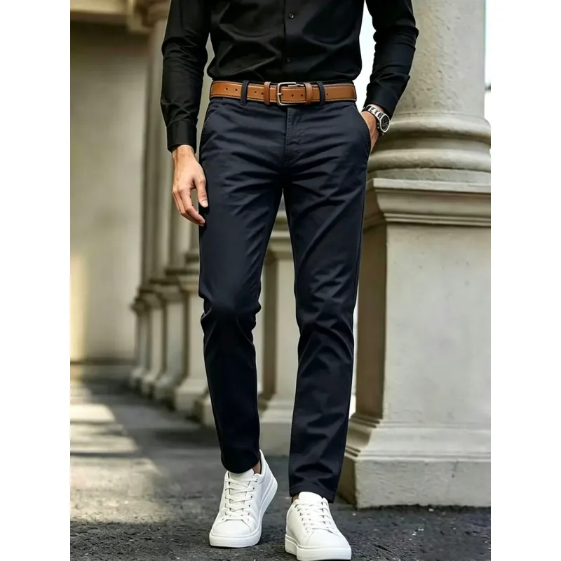 Cariova Mode I Men's Stretch Straight Leg Trousers