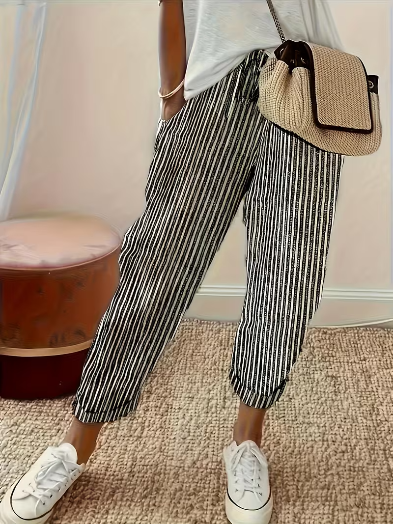 Cariova Mode I Women's Striped Casual Pants