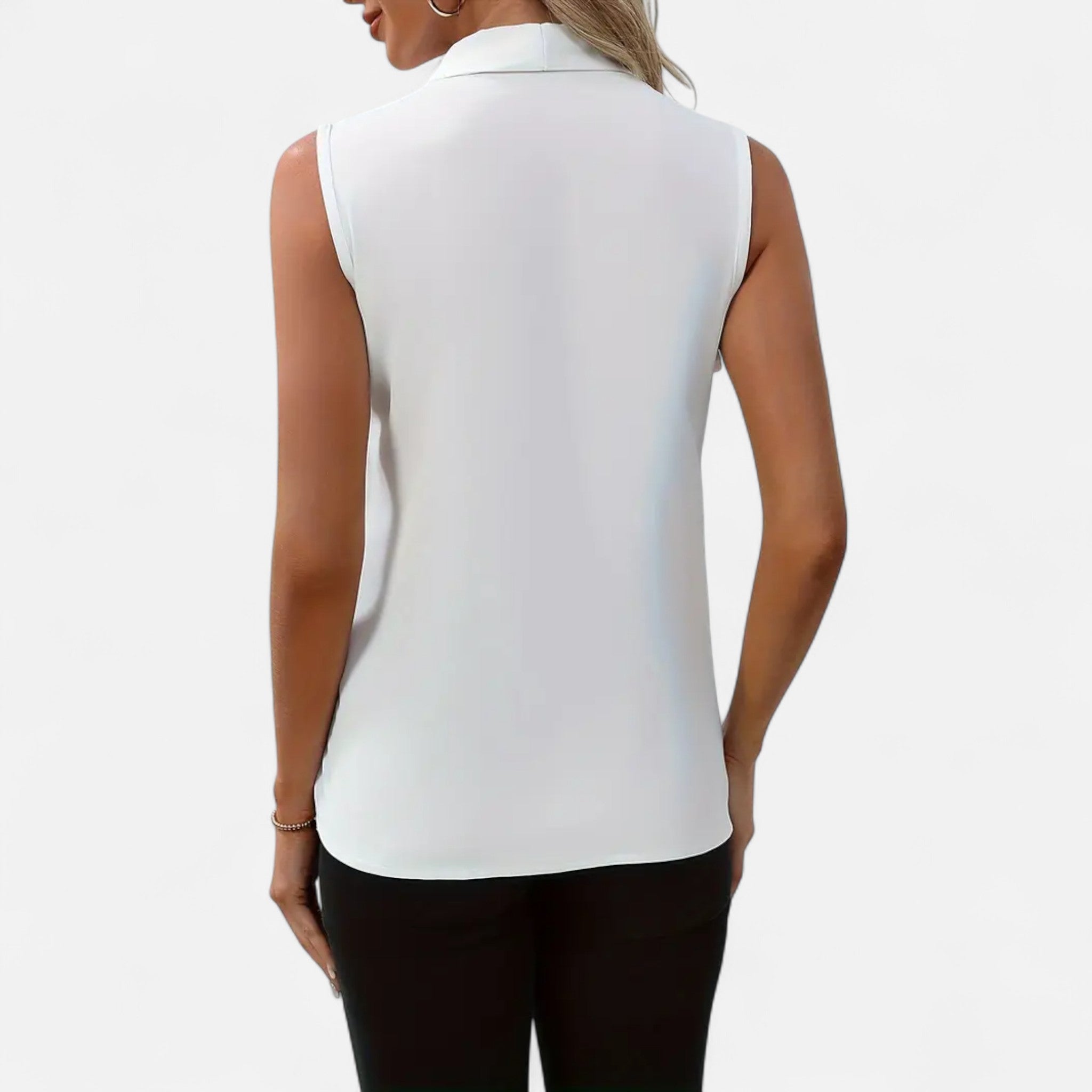 Cariova Mode | Women’s Sleeveless V-Neck Top – Timeless Elegance