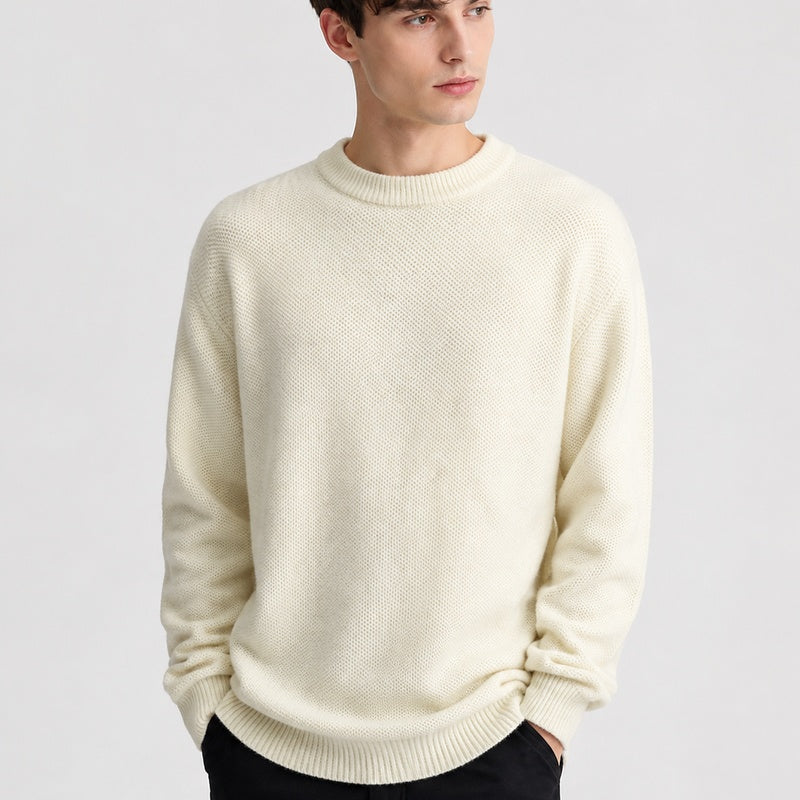 Cariova Mode I Men's Sweater Nylon Blend Warm Loose Fit Crew Neck