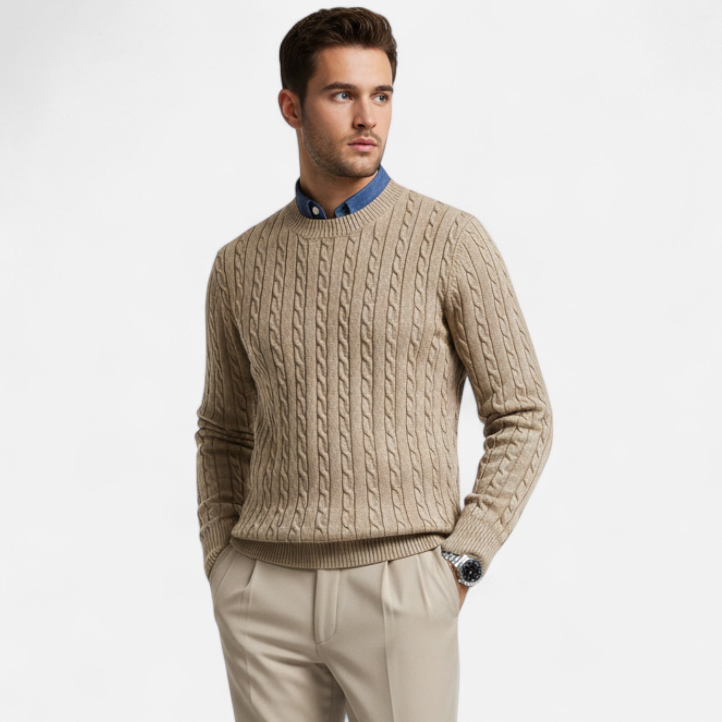 Cariova Mode I Men's Round Neck Sweater