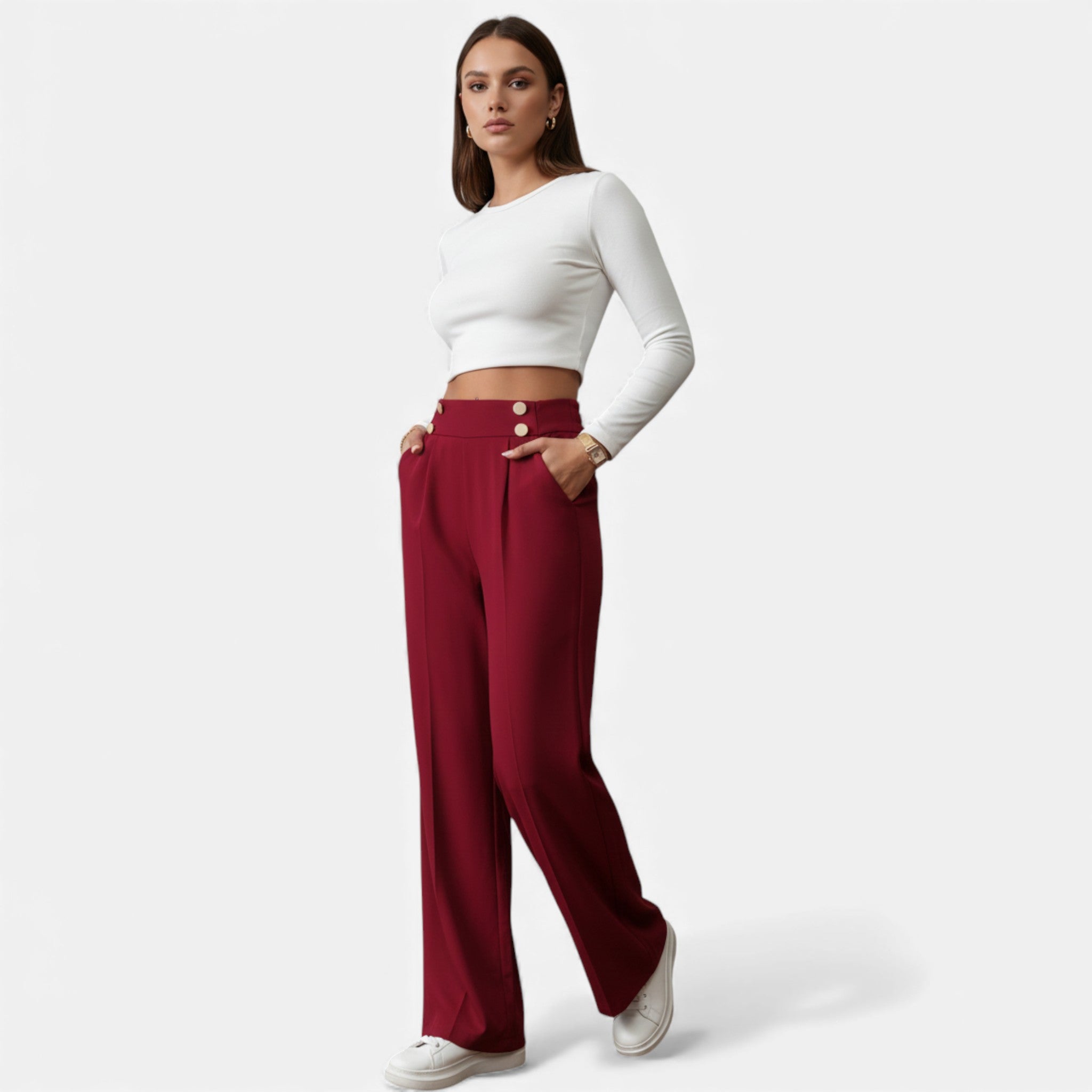 Cariova Mode | Women’s Riviera High-Waist Wide-Leg Trousers