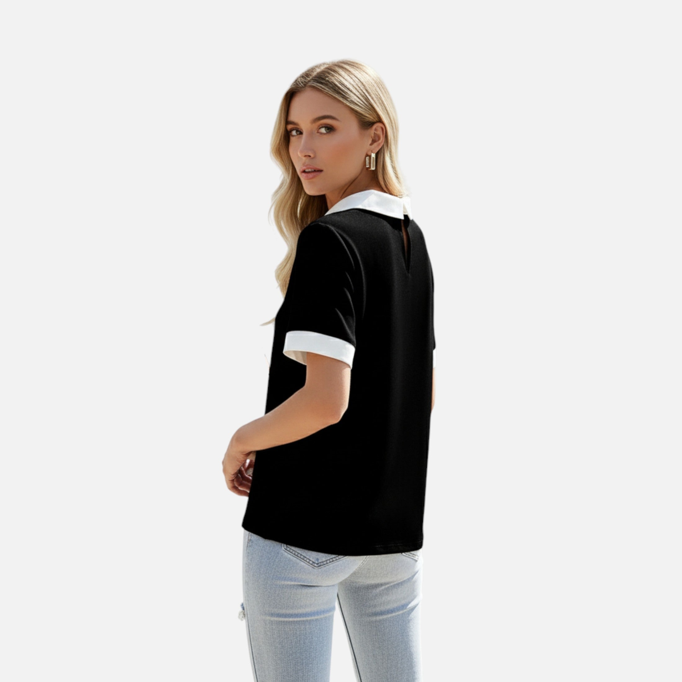 Cariova Mode | Women’s Short-Sleeve Blouse – Timeless Elegance