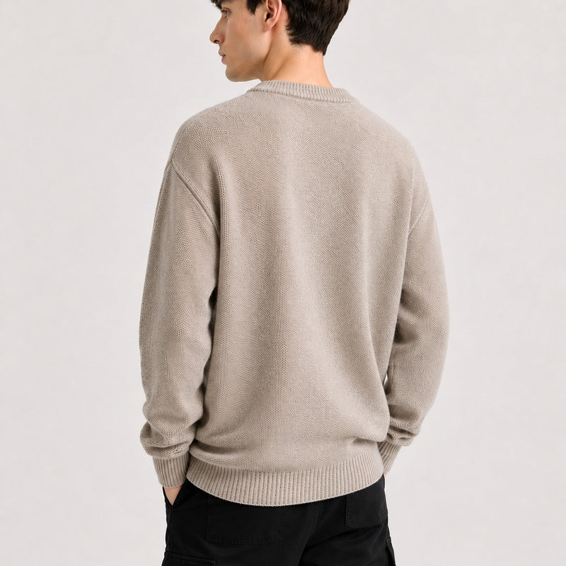 Cariova Mode I Men's Sweater Nylon Blend Warm Loose Fit Crew Neck