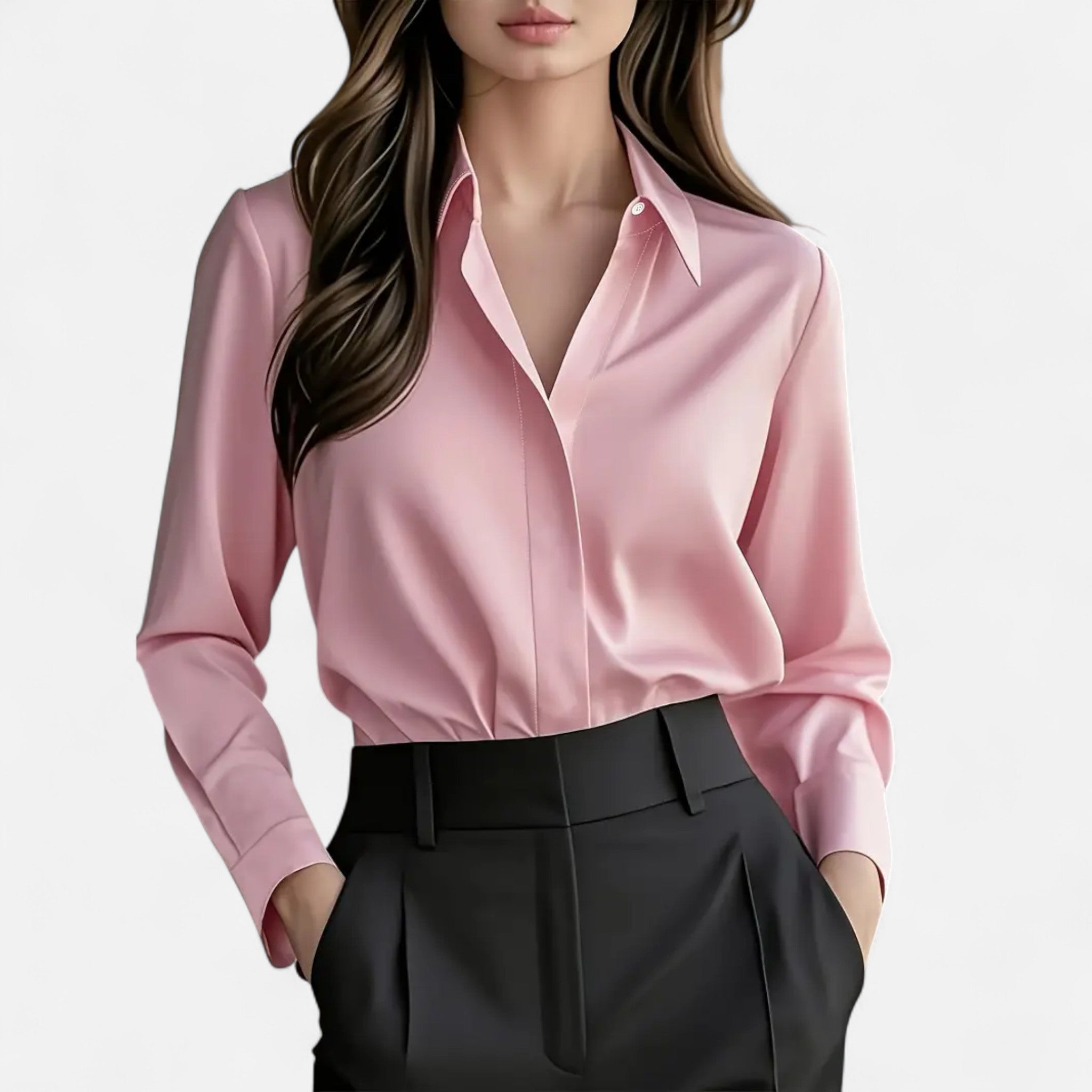 Cariova Mode | Women’s Long-Sleeve Office Blouse – Timeless Elegance