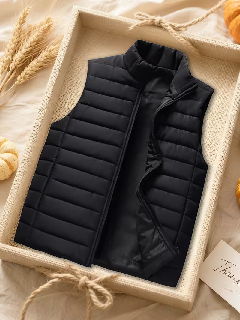 Cariova Mode | Men’s Quilted Vest with Zipper Pockets