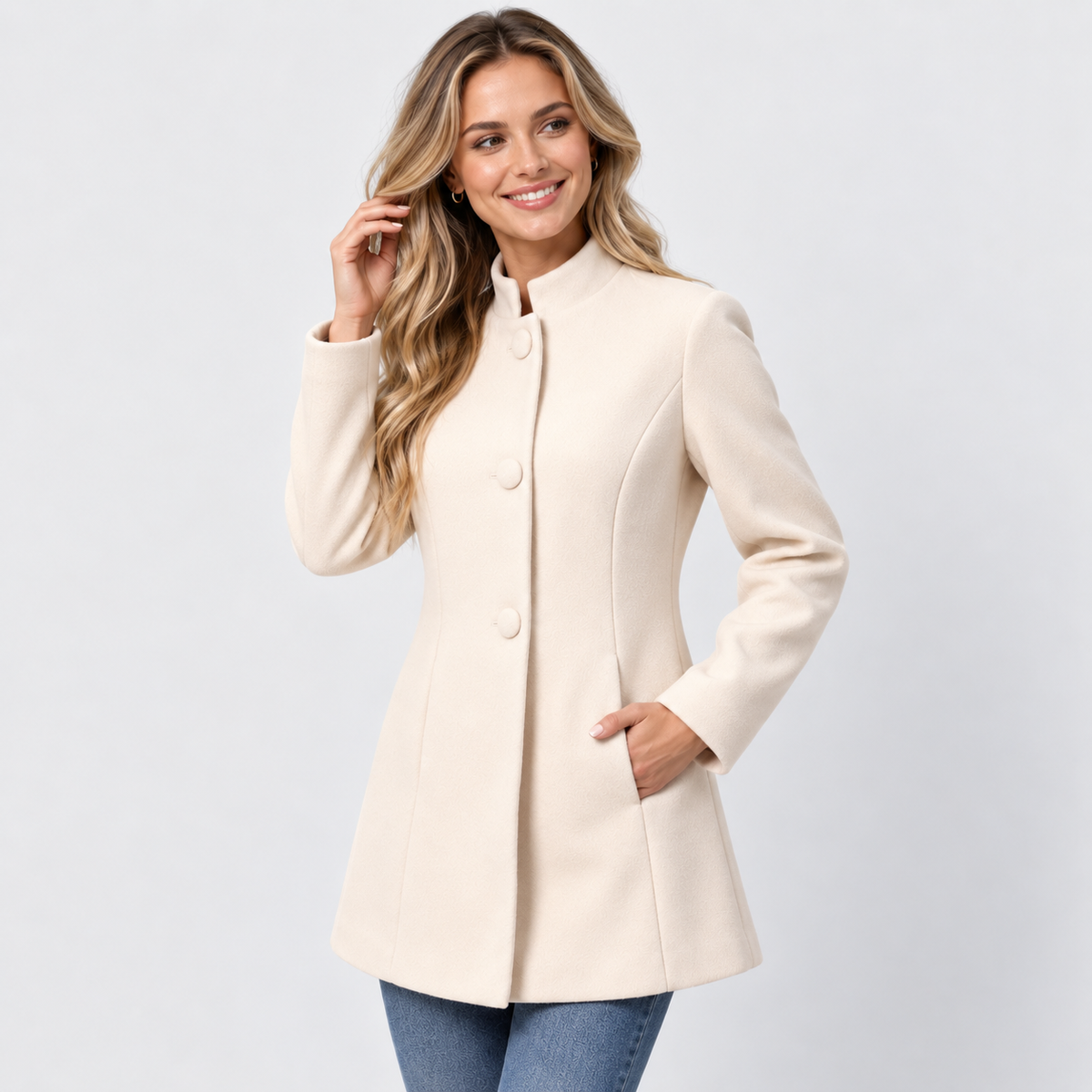 Cariova Mode I Women's Casual Coat - Solid Color Long Sleeve Outerwear
