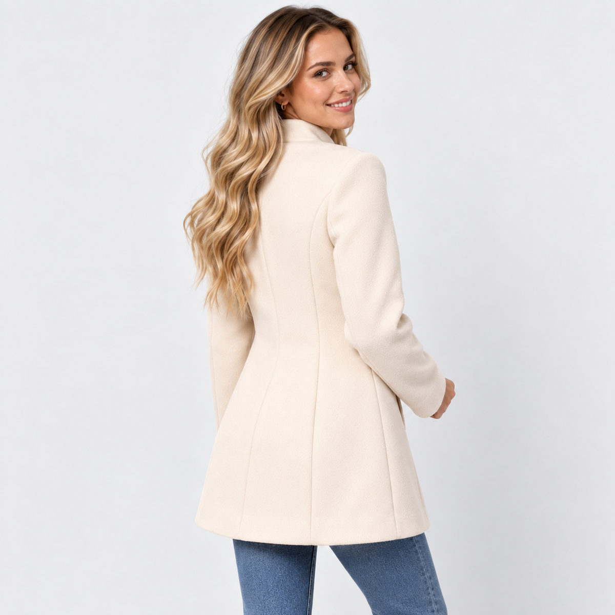 Cariova Mode I Women's Casual Coat - Solid Color Long Sleeve Outerwear