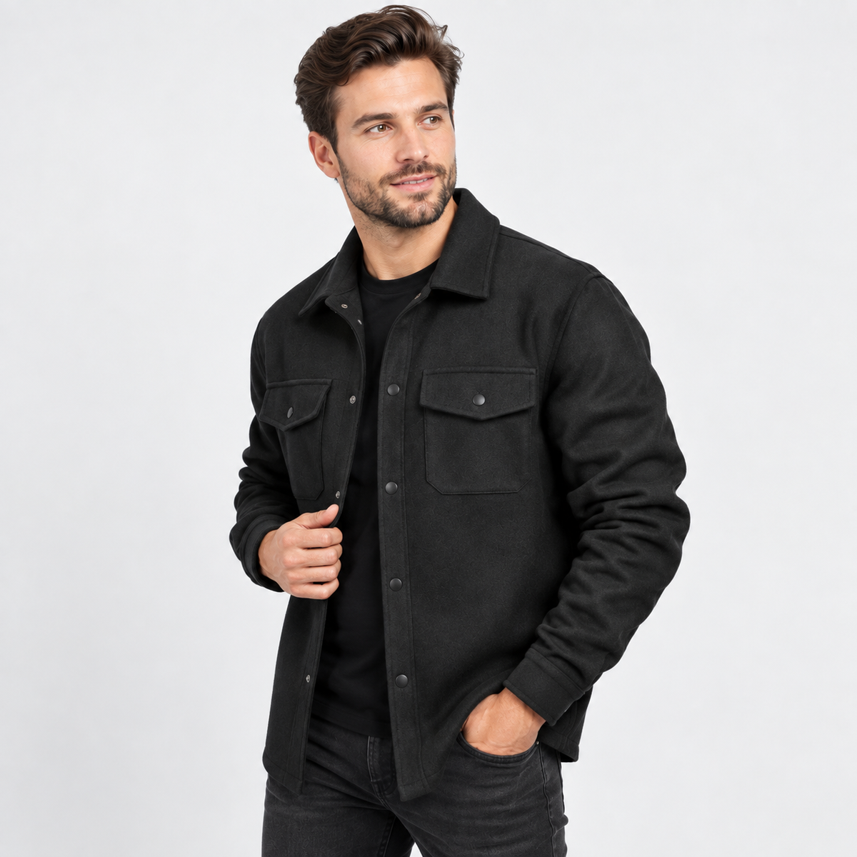 Cariova Mode I Men's Thickened Cardigan - Solid Color Style