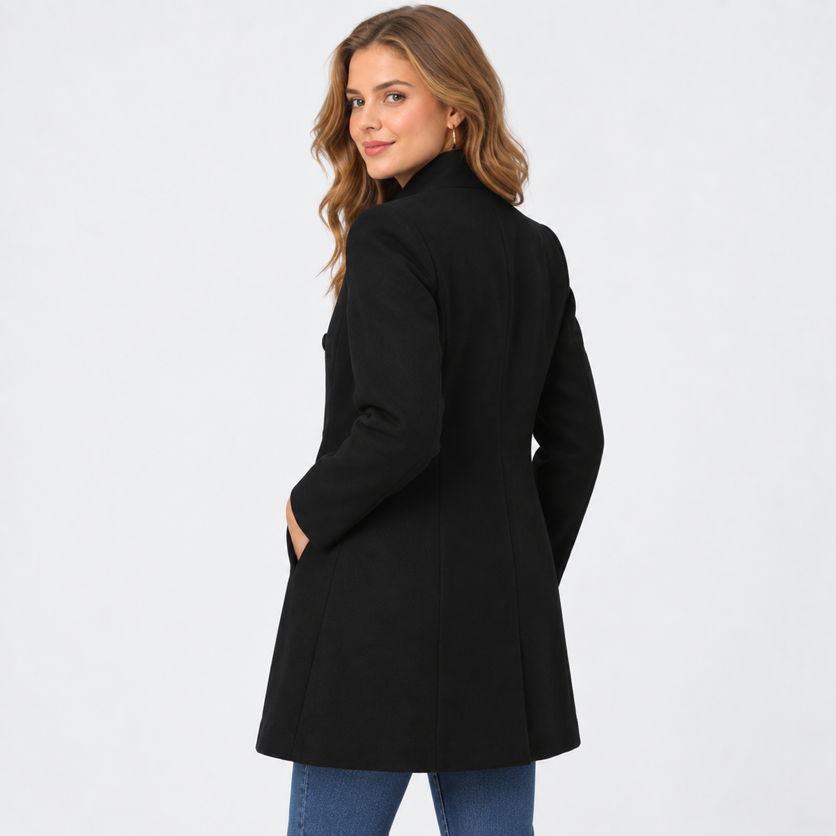 Cariova Mode I Women's Casual Coat - Solid Color Long Sleeve Outerwear