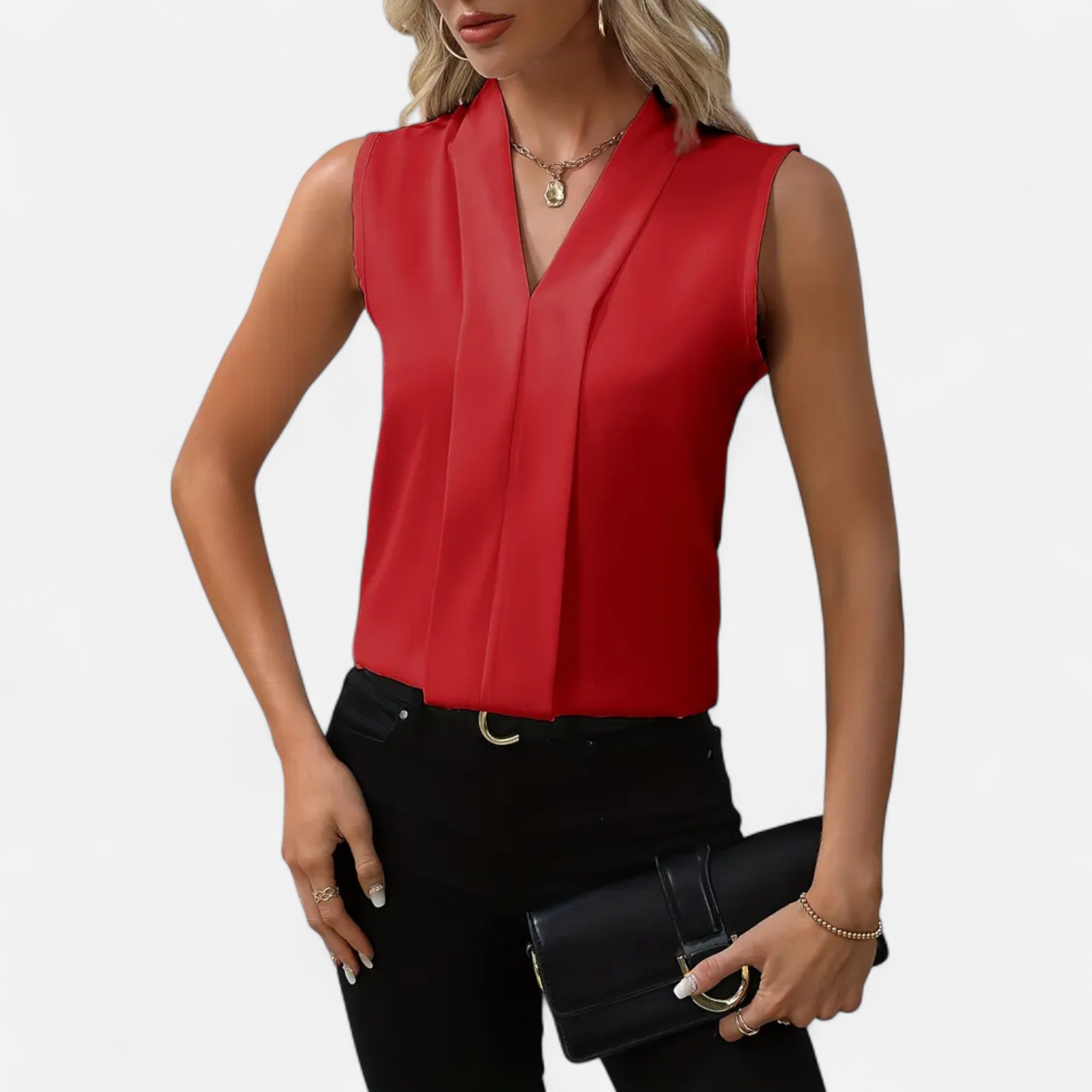 Cariova Mode | Women’s Sleeveless V-Neck Top – Timeless Elegance