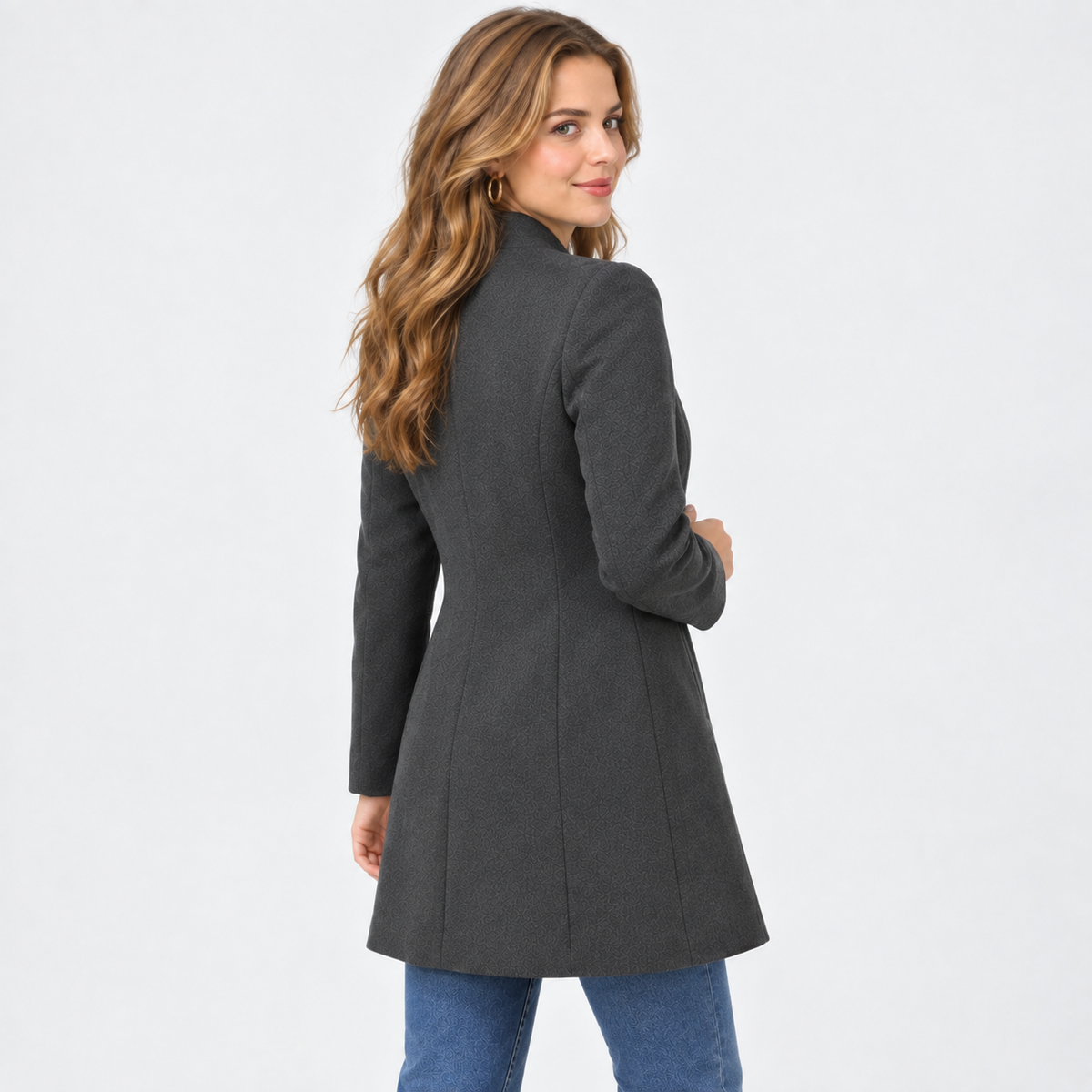Cariova Mode I Women's Casual Coat - Solid Color Long Sleeve Outerwear