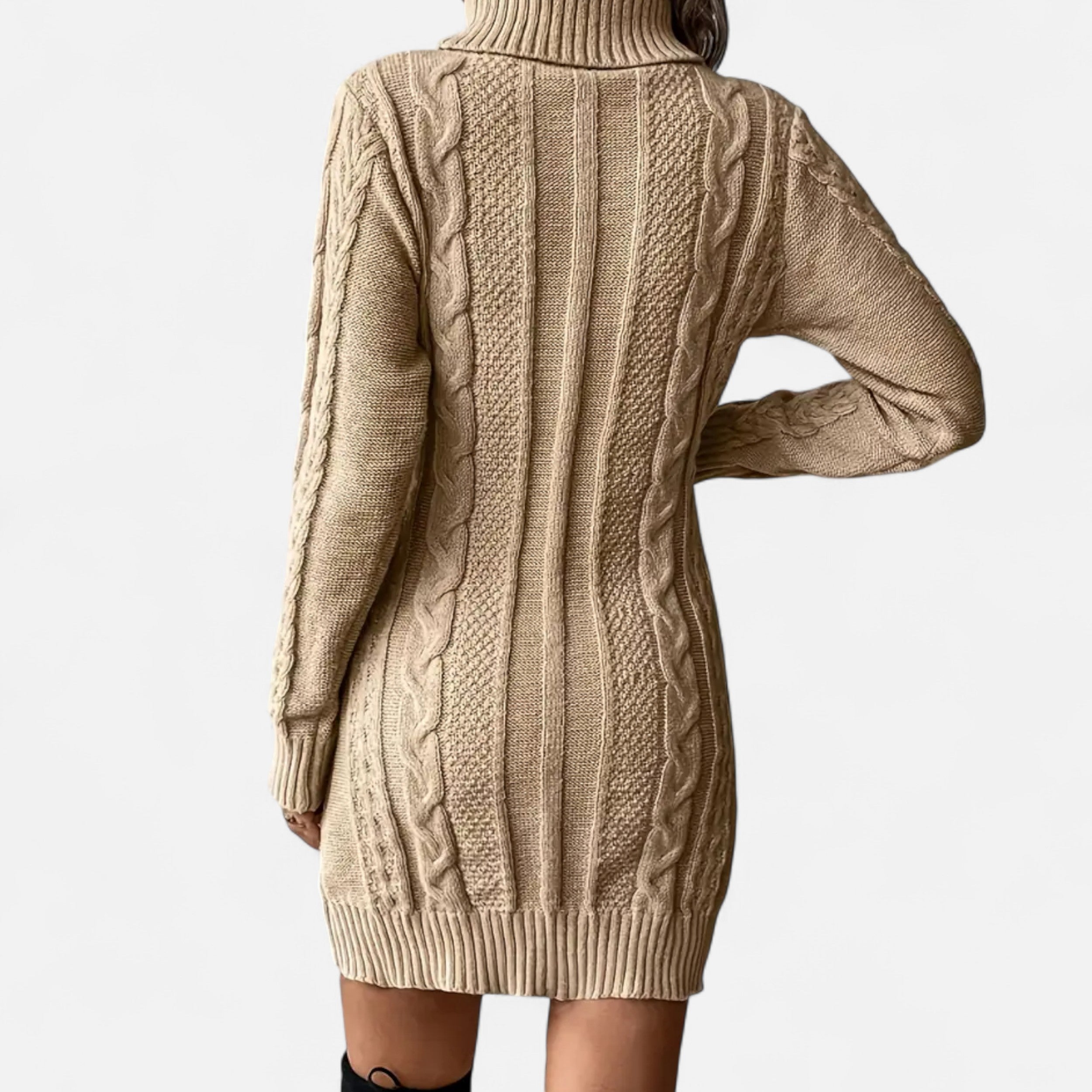 Cariova Mode I Women's Cable Knit Sweater Dress