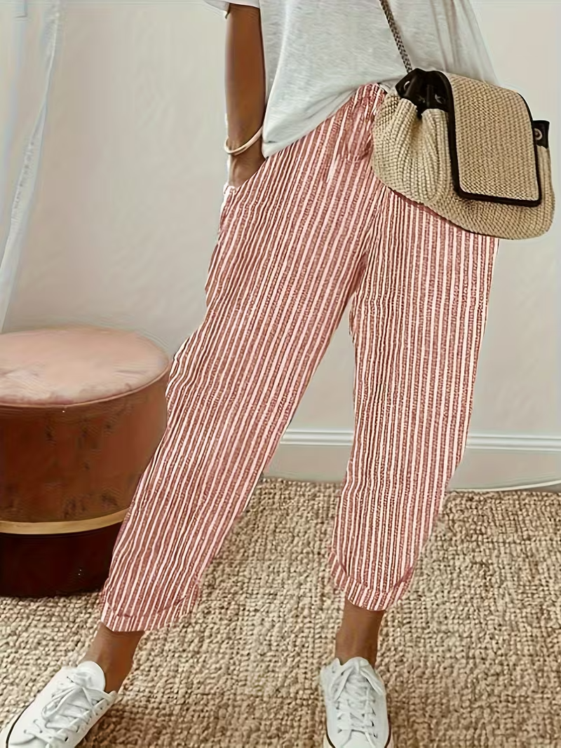 Cariova Mode I Women's Striped Casual Pants