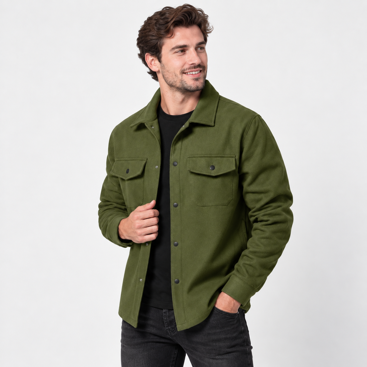 Cariova Mode I Men's Thickened Cardigan - Solid Color Style