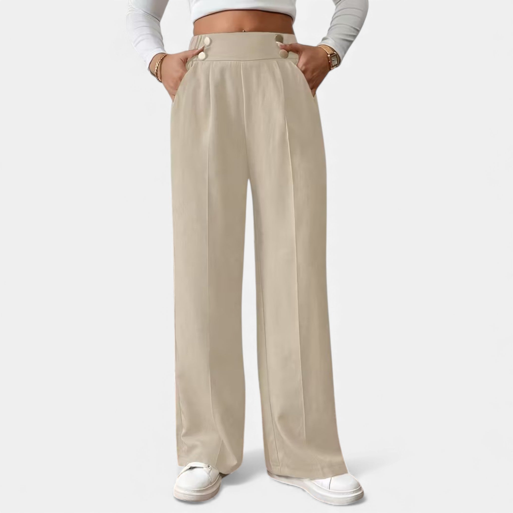 Cariova Mode | Women’s Riviera High-Waist Wide-Leg Trousers