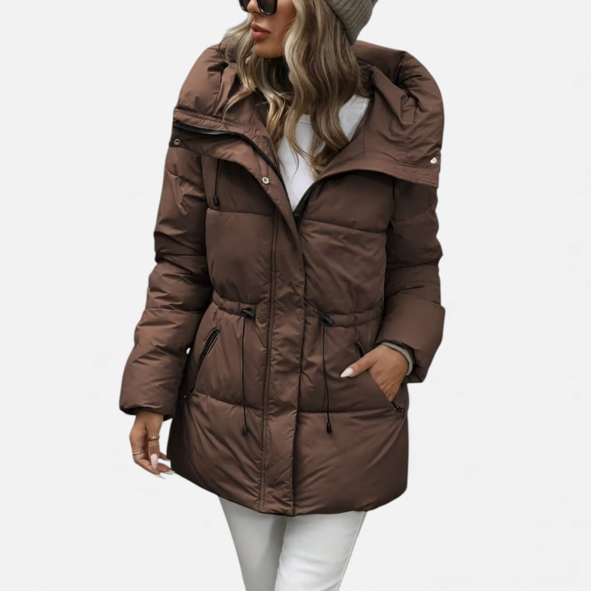 Cariova Mode | Women’s Heritage Puffer Coat with Belted Waist