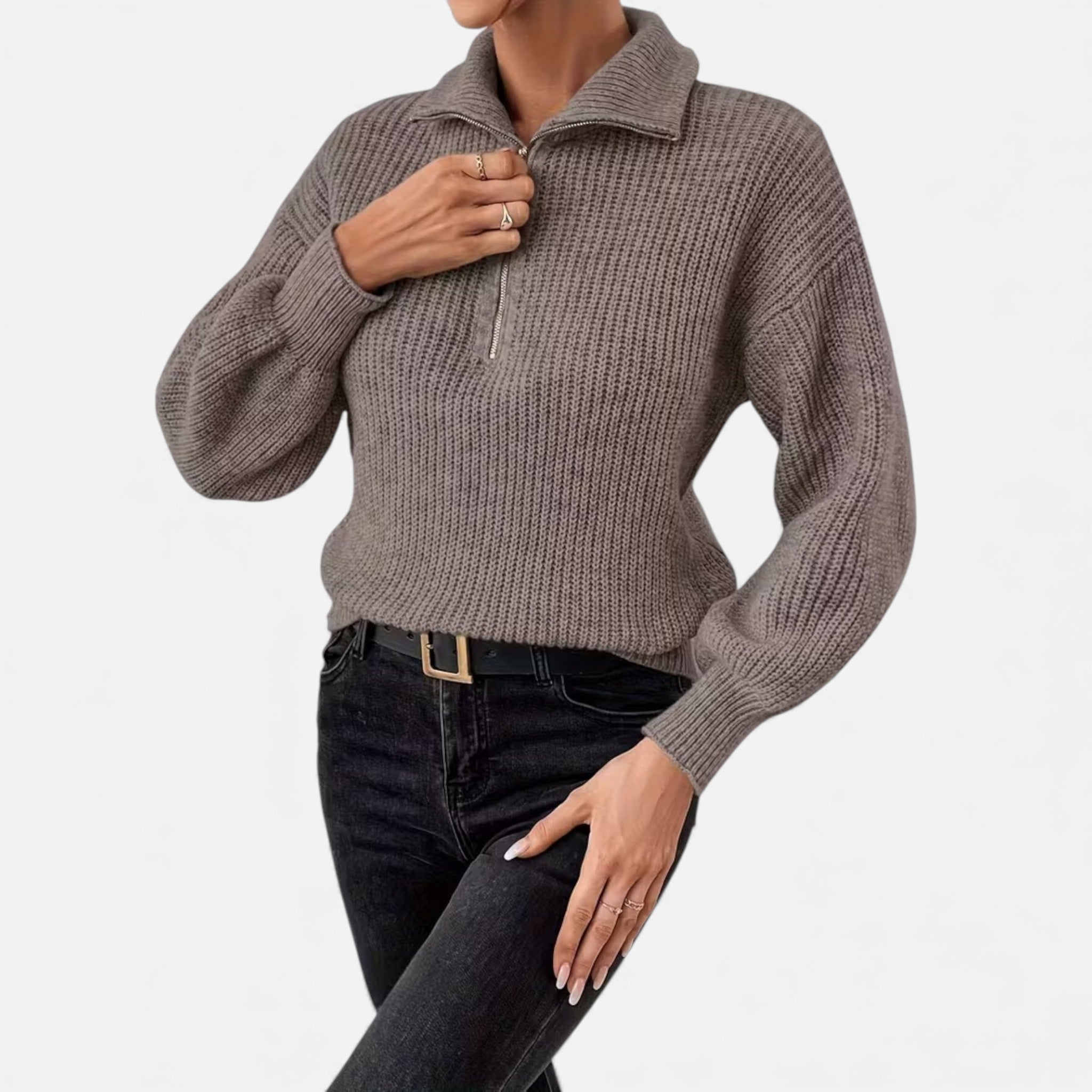 Cariova Mode | Women’s Heritage Zip‑V Sweater