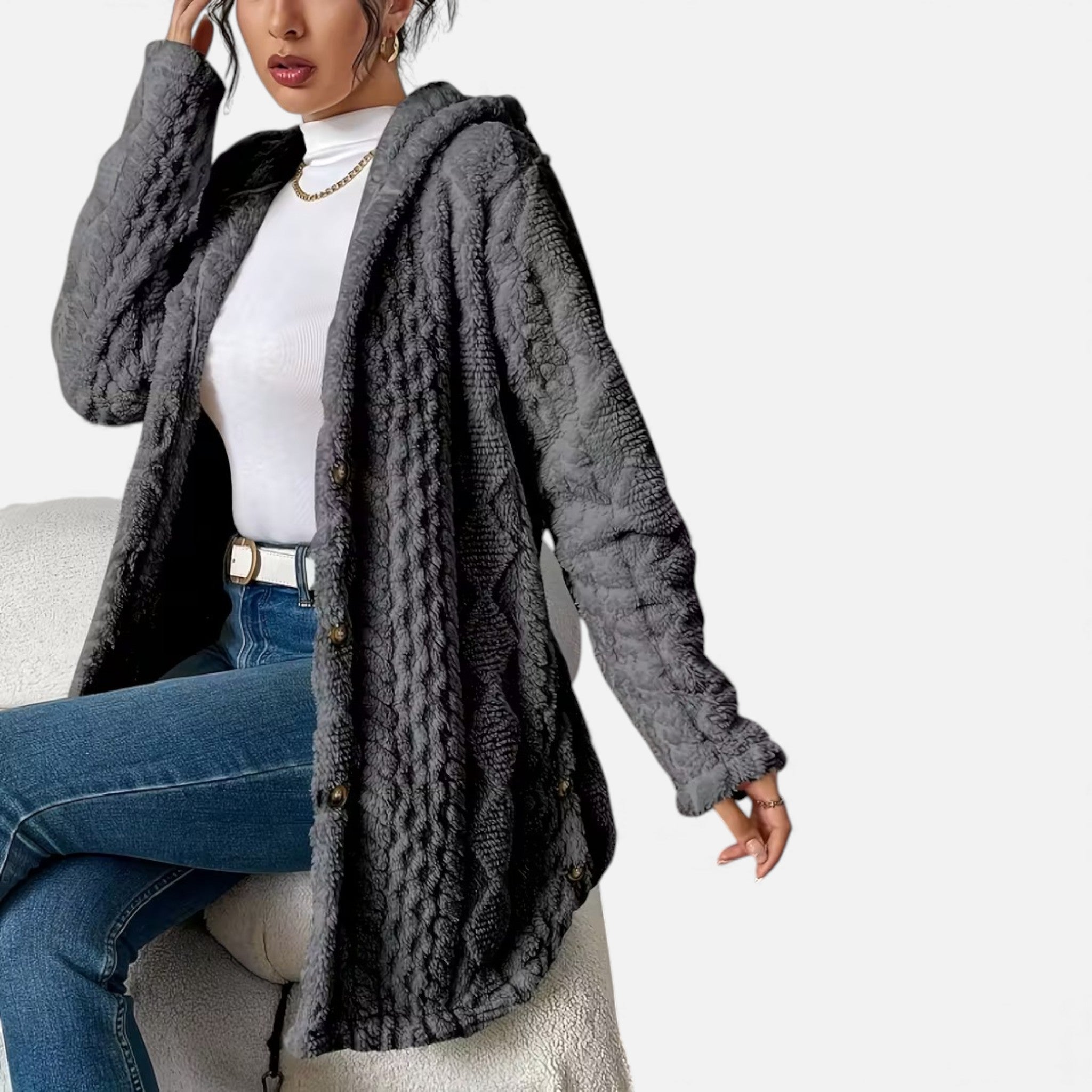 Cariova Mode | Women’s Heritage Jacquard Hooded Coat