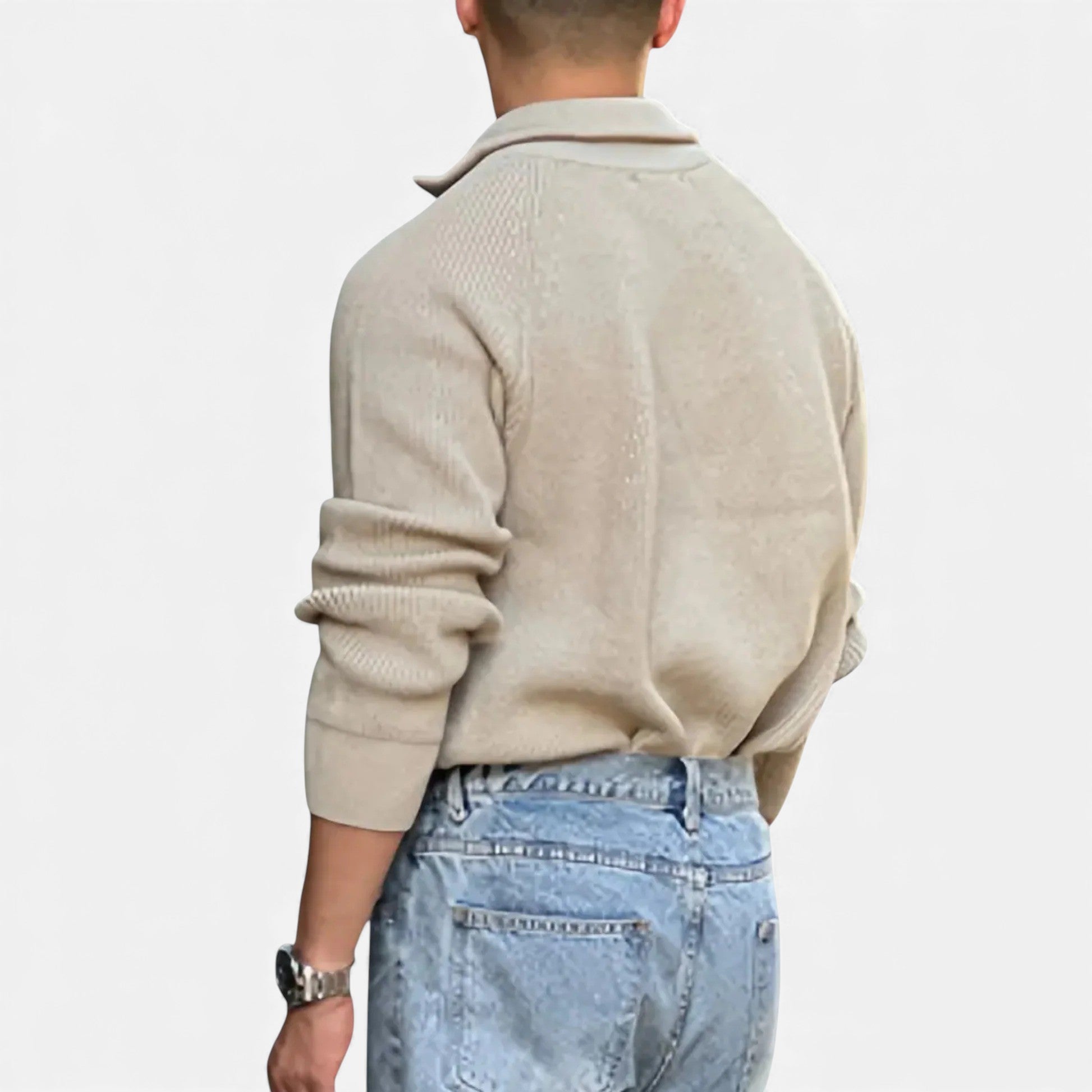 Cariova Mode | Men’s Heritage Knit Zipped Sweater