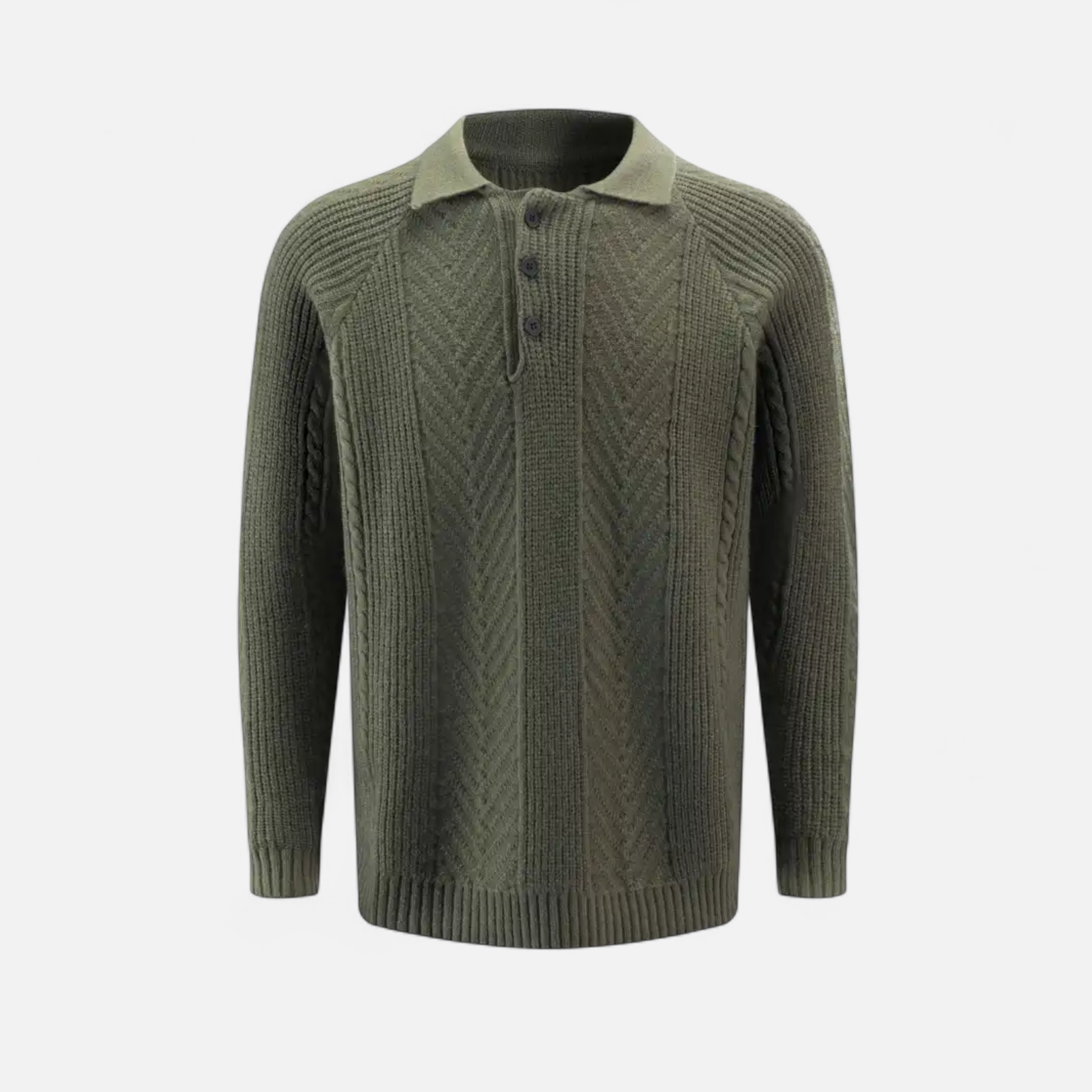 Cariova Mode | Men’s Retro Cable Knit Shirt – Heritage Style