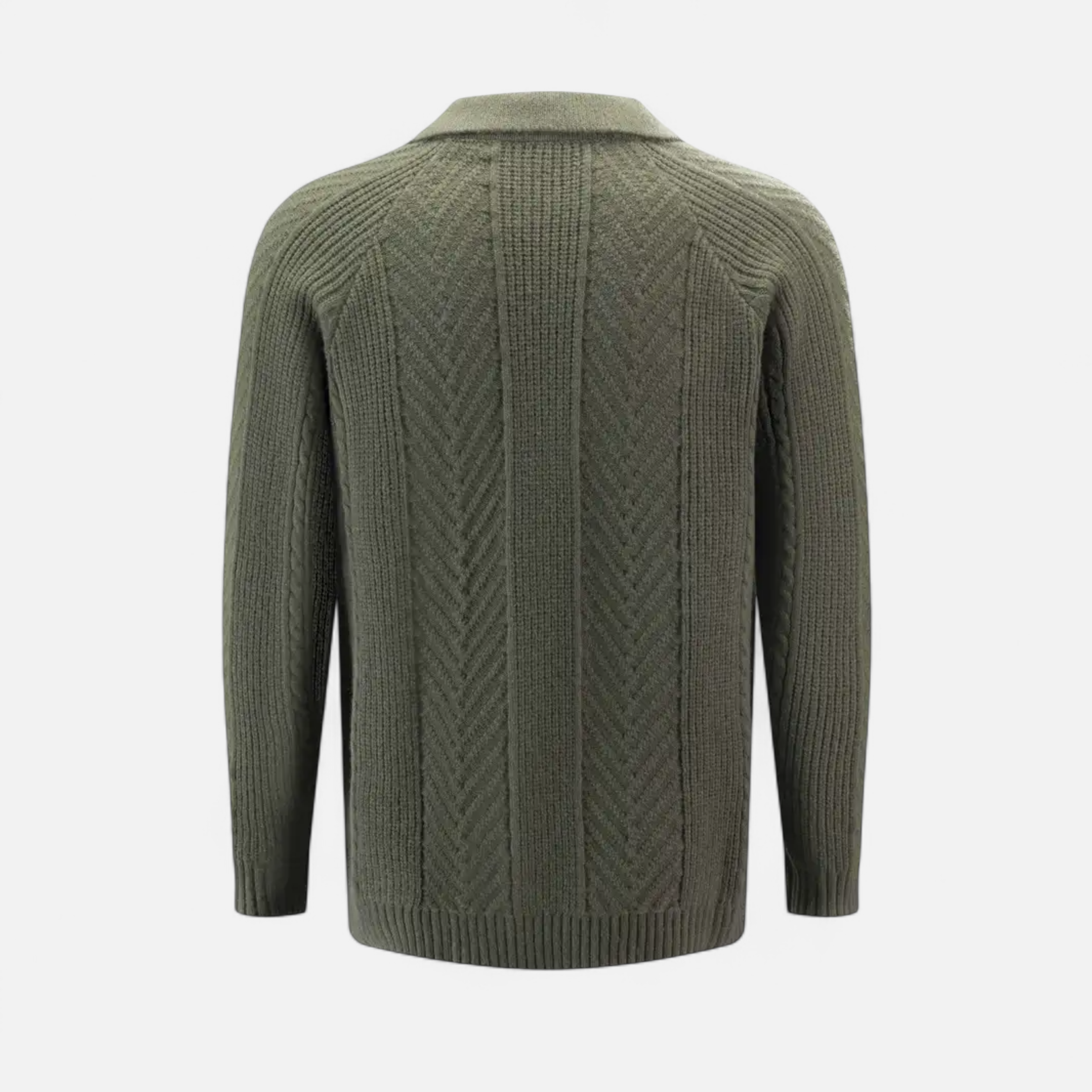 Cariova Mode | Men’s Retro Cable Knit Shirt – Heritage Style