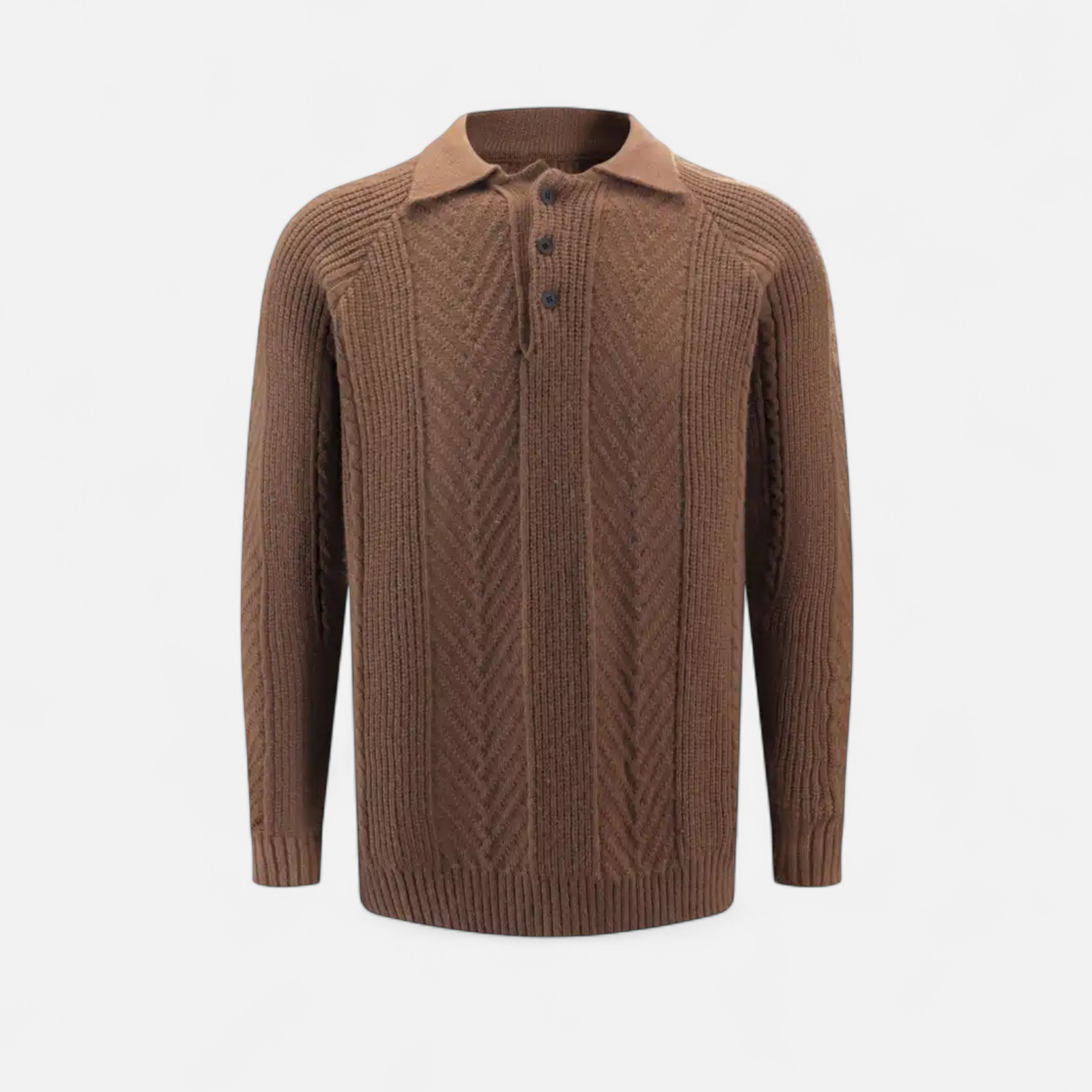 Cariova Mode | Men’s Retro Cable Knit Shirt – Heritage Style