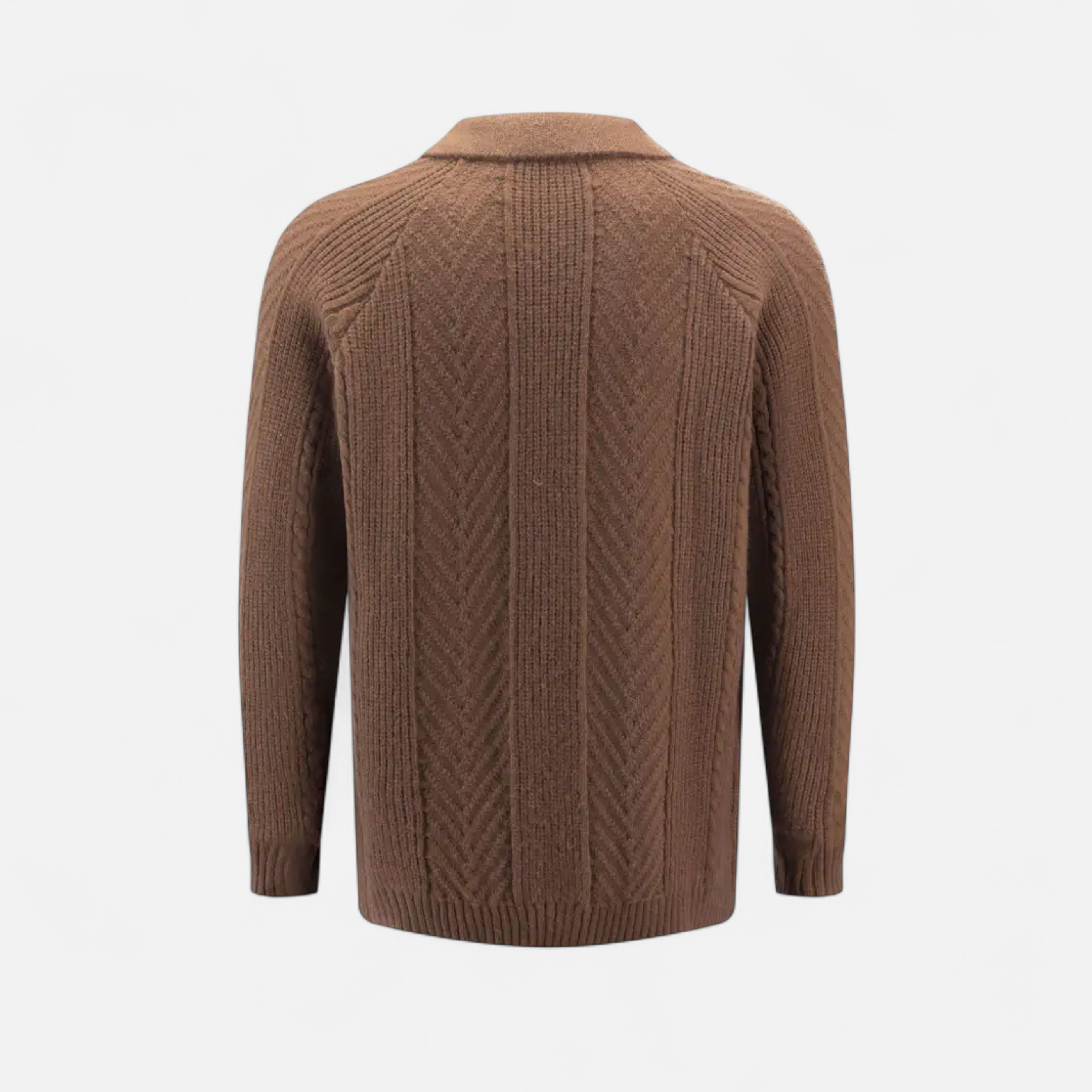 Cariova Mode | Men’s Retro Cable Knit Shirt – Heritage Style