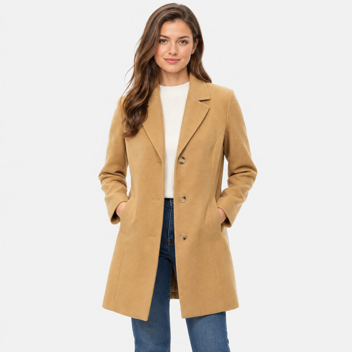 Cariova Mode I Women's Casual Coat - Solid Color Long Sleeve Outerwear