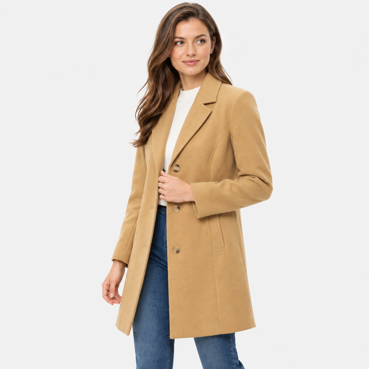 Cariova Mode I Women's Casual Coat - Solid Color Long Sleeve Outerwear
