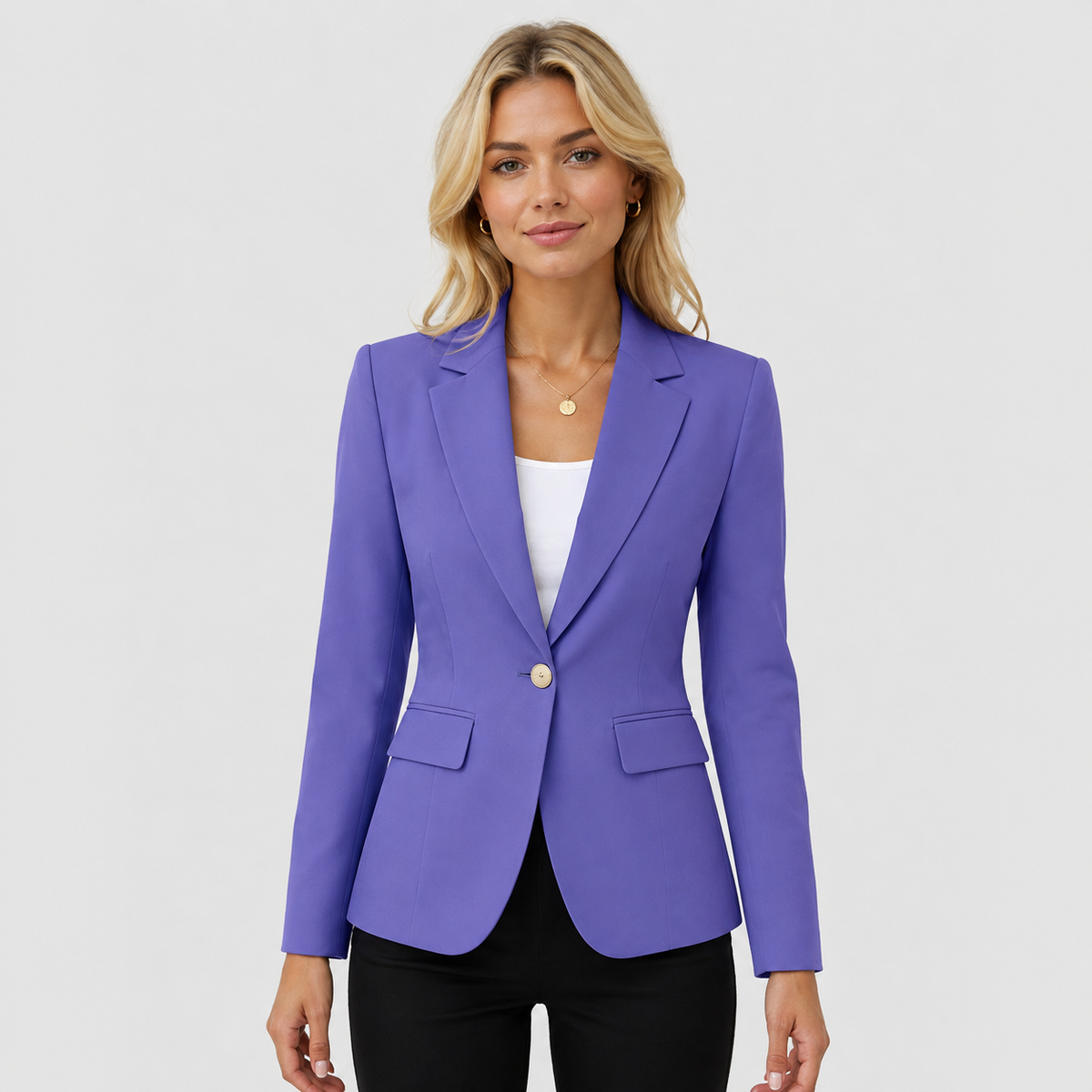 Cariova Mode I Women's Quilted Blazer - Long Sleeve Casual Style